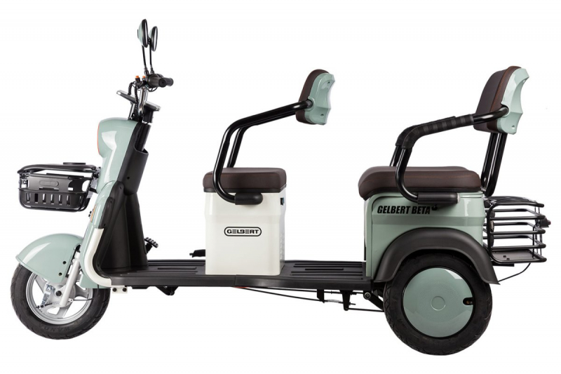 Электротрицикл Rutrike Gelbert Beta 48V/60V 800Вт Серебристо-белый HV Market