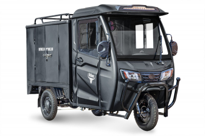 Грузовой электротрицикл Rutrike КАРГО Кабина Дуал Черный матовый HV Market