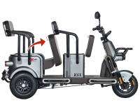 Электротрицикл Wanshida U1-X 60V 800Вт Серый HV Market