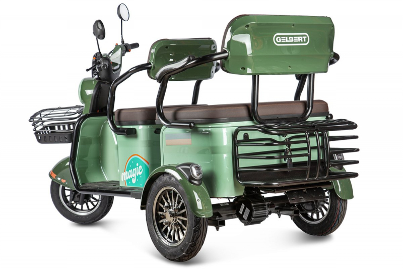 Электротрицикл Rutrike Gelbert Kang 48V/60V 800Вт Зеленый HV Market