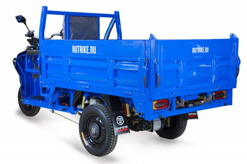 Грузовой электрический трицикл Rutrike D5 1700 гидравлика (60V1200W) Черный матовый HV Market