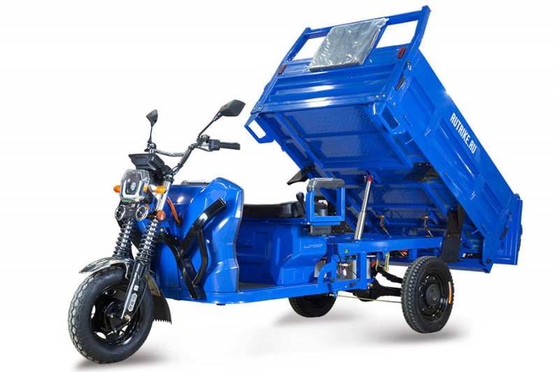 Грузовой электрический трицикл Rutrike D5 1700 гидравлика (60V1200W) Черный матовый HV Market