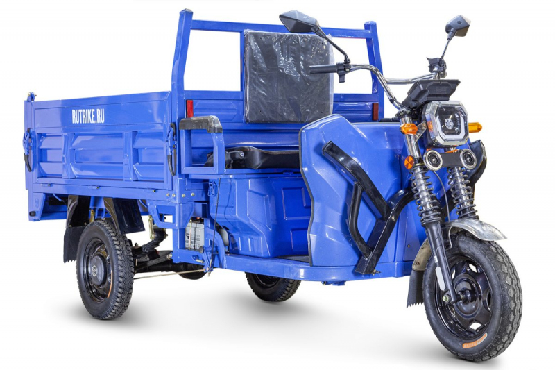 Грузовой электрический трицикл Rutrike D5 1700 гидравлика (60V1200W) Черный матовый HV Market