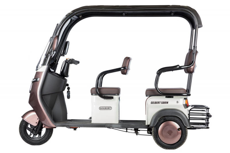 Электротрицикл Rutrike Gelbert Sarin 48V/60V 1000Вт Коричнево-белый HV Market