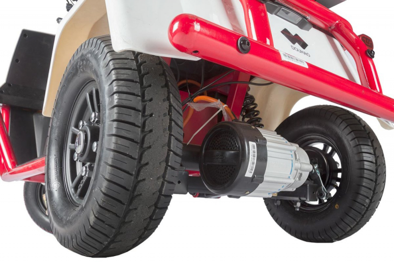 Электротрицикл Wanshida DOUHAO 60V 800Вт Черно-бело-красный HV Market