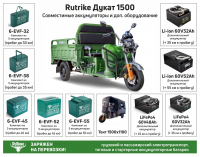 Грузовой электротрицикл Rutrike Дукат 1500 60V1000W Черный матовый HV Market