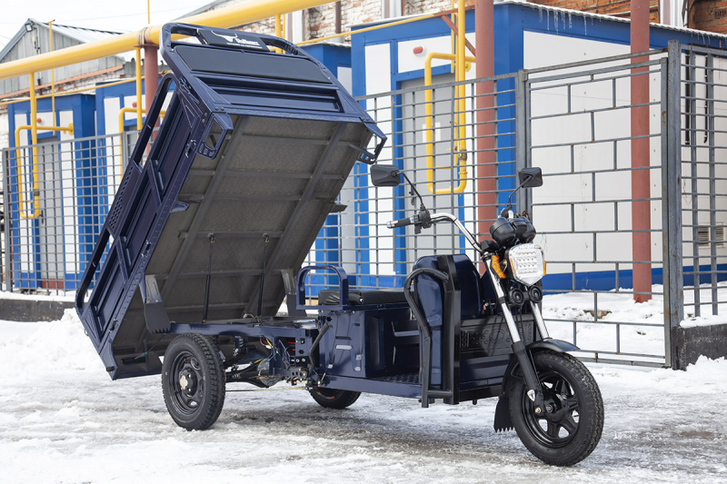 Грузовой электротрицикл Rutrike D4 1800 60V1200W темно-серый HV Market