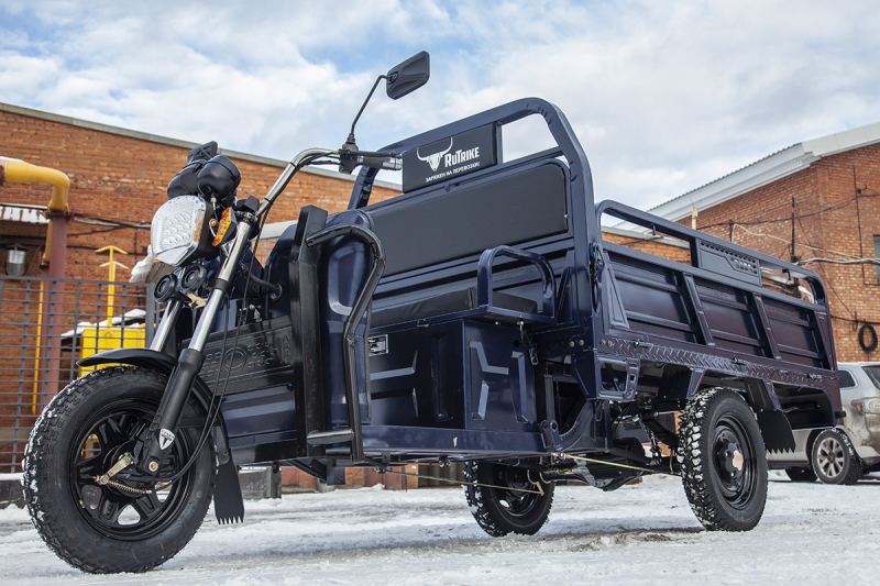 Грузовой электротрицикл Rutrike D4 1800 60V1200W темно-серый HV Market