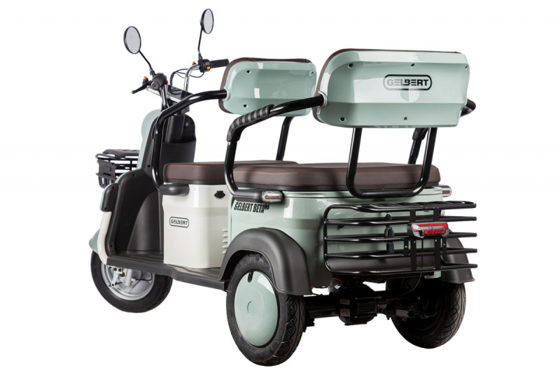 Электротрицикл Rutrike Gelbert Beta 48V/60V 800Вт Зелено-белый HV Market