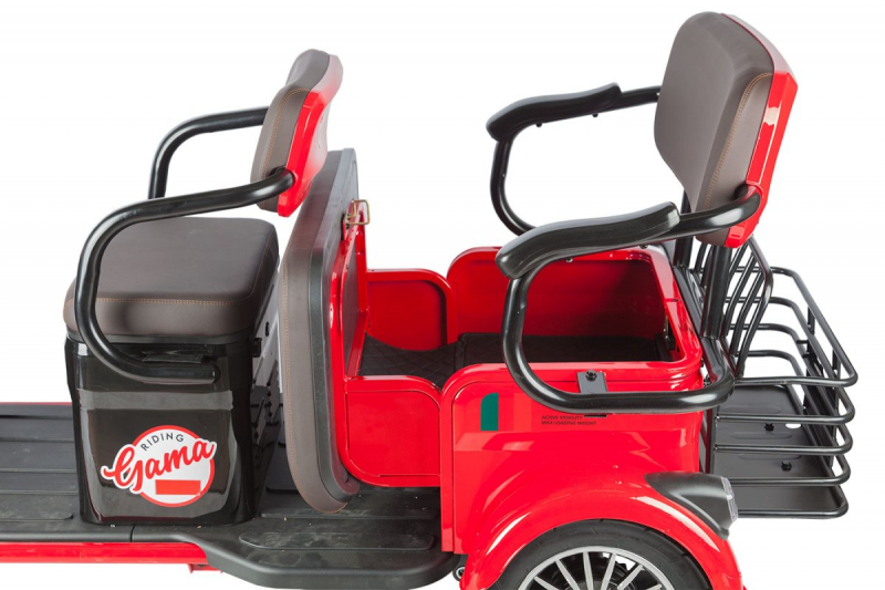 Электротрицикл Rutrike Gelbert Kappa 48V/60V 650Вт Красный HV Market
