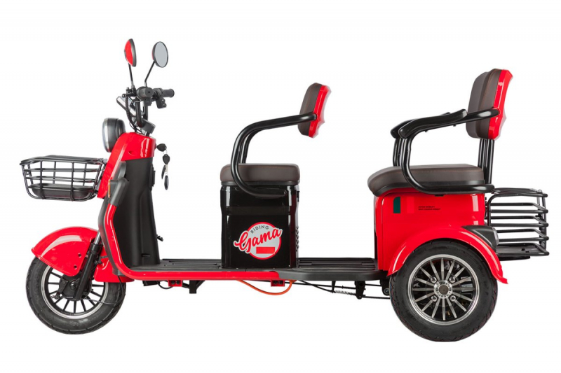 Электротрицикл Rutrike Gelbert Kappa 48V/60V 650Вт Красный HV Market