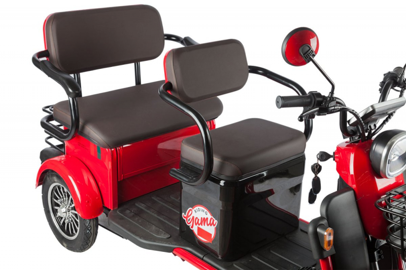 Электротрицикл Rutrike Gelbert Kappa 48V/60V 650Вт Красный HV Market