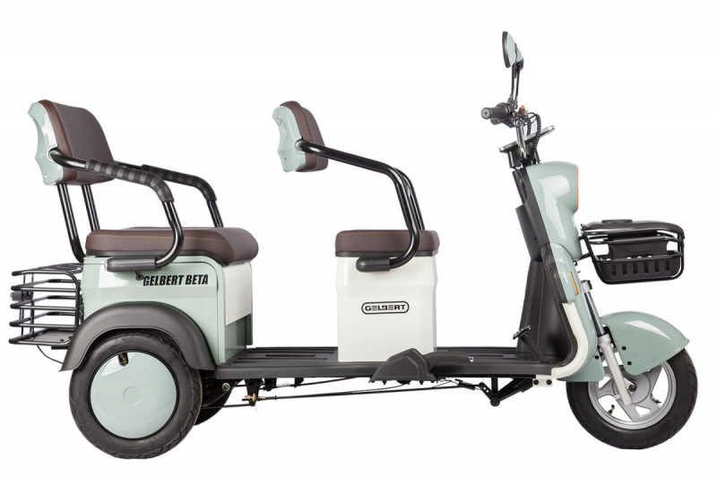 Электротрицикл Rutrike Gelbert Beta 48V/60V 800Вт Серо-белый HV Market