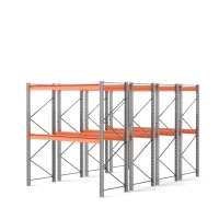 Стеллаж двойной глубины 3000х2700х1100 мм. Уровни хранения: пол+2 (1800 кг на ярус) HV Market