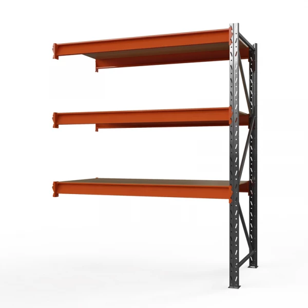 Секция приставная стеллажа металлического ОПТИМА, 3500х1250х785 мм. Полки: 3 шт. фанера