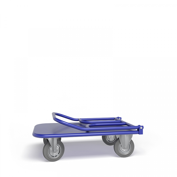 Тележка платформенная со складной ручкой ТПСР 2 М (600х900) г/п 400кг.160 серая резина