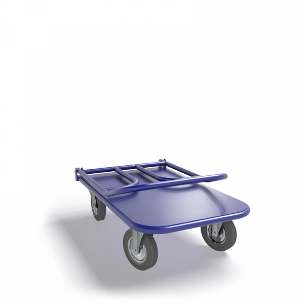 Тележка платформенная со складной ручкой ТПСР 2 М (600х900) г/п 400кг.160 серая резина