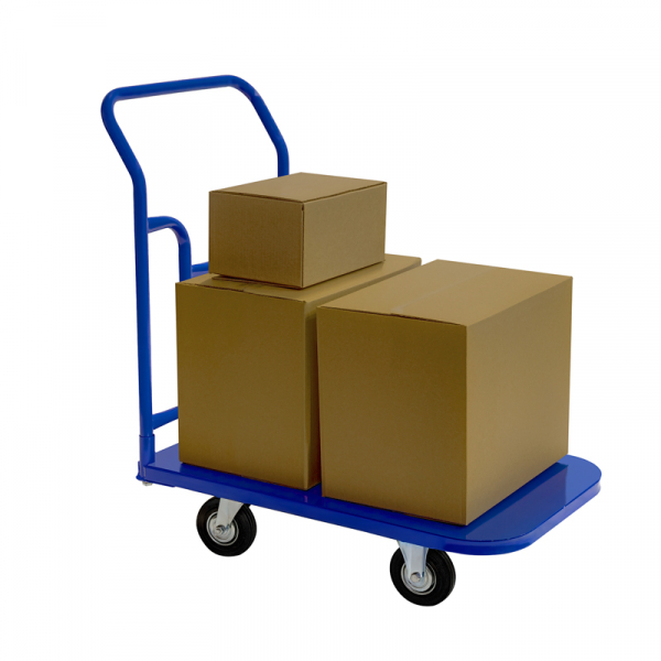 Тележка платформенная ТПТ (г/п 500 кг, 900x600 мм, колеса черная резина 200 мм) HV Market