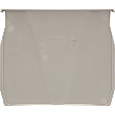 Пластиковый разделитель длины для ящика Palermo серый, сплошной (454х187) HV Market