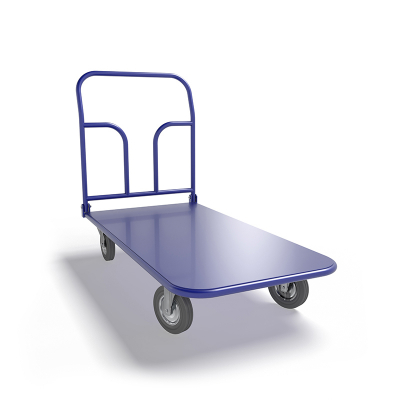 Тележка платформенная со складной ручкой ТПСР 3 М (600х1000) г/п 500 кг.200 серая резина