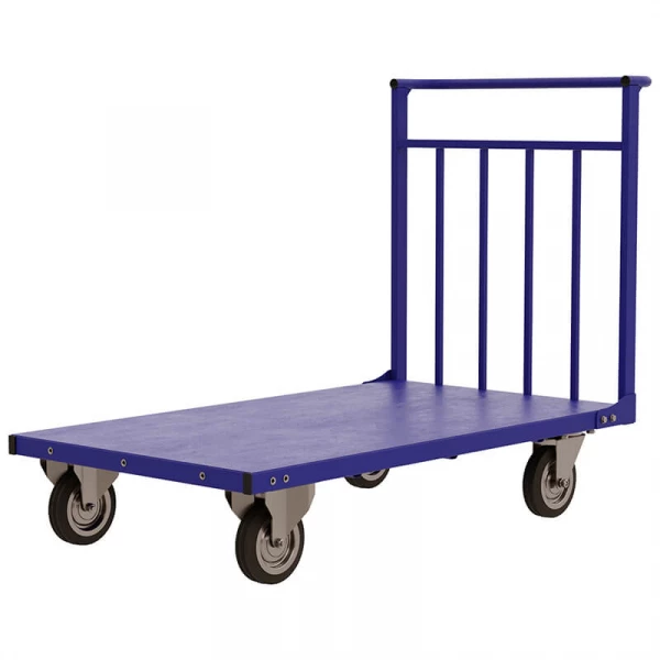 Тележка платформенная ТПУ 10 (800x1800) г/п 700 кг.200 усиленная черная резина