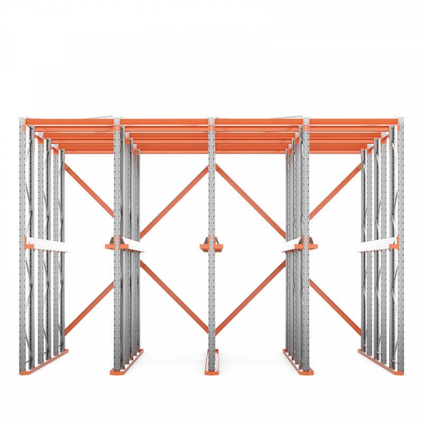Стеллаж набивной паллетный (4000х6020х4000 мм), 4 линии, 2 яруса HV Market