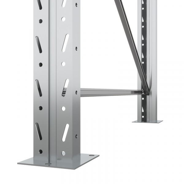 Стеллаж металлический паллетный 2500х2700х1100 мм (70.1.5). Ярусы: пол+2