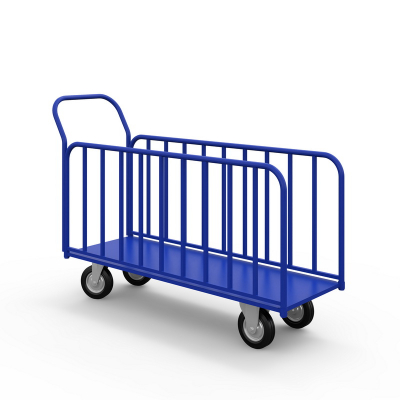 Тележка для перевозки длинномерных грузов ДЛ (450x1380) г/п 450 кг. 160 черная резина