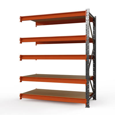 Секция приставная стеллажа металлического ОПТИМА, 2500х2500х785 мм. Полки: 5 шт. фанера HV Market
