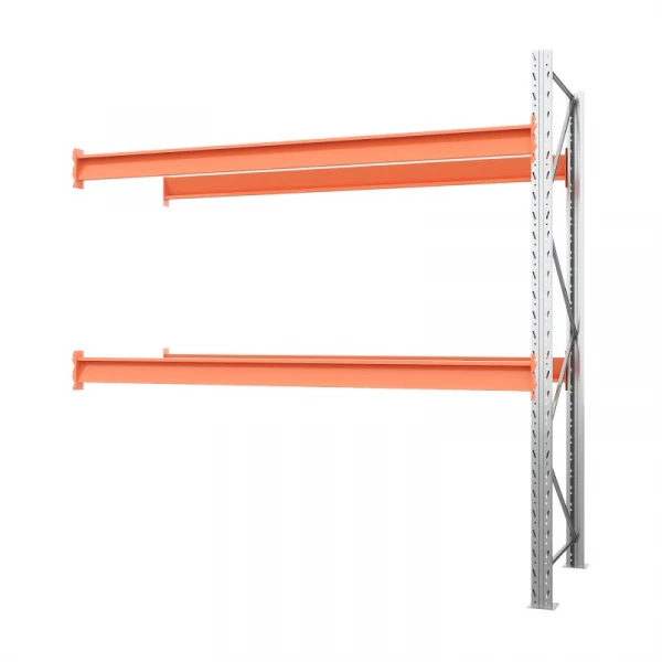 Секция приставная стеллажа металлического паллетного 3500х2700х1100 мм (70.1.5). Ярусы: пол+2