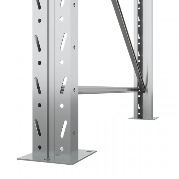 Секция приставная стеллажа металлического паллетного 3500х1800х1100 мм (85.1.5). Ярусы: пол+2