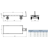 Большегрузная тележка БТ 2 Н  (1250 х 2500) без колес HV Market