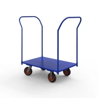 Тележка платформенная с двумя ручками ТЯ 1 основание (500х800) 160 черная резина HV Market