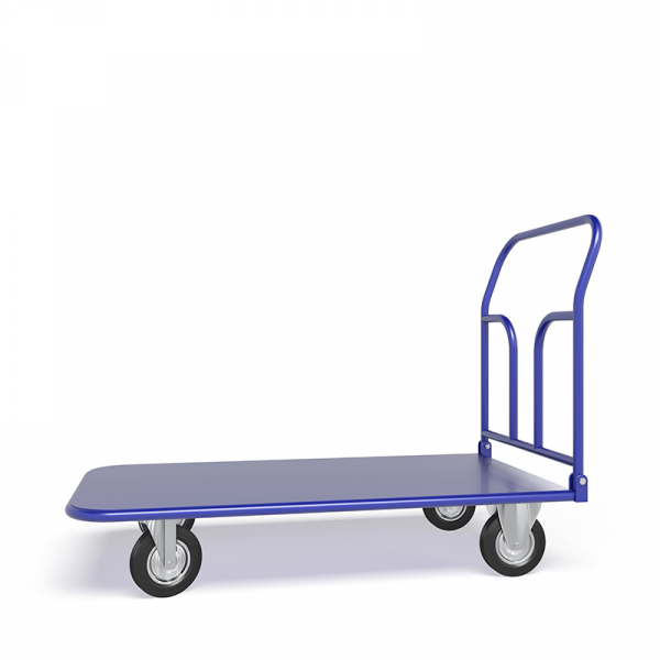 Тележка платформенная со складной ручкой ТПСР 3 М (600х1000) г/п 400 кг.160 черная резина HV Market