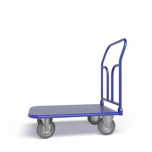 Тележка платформенная со складной ручкой ТПСР 1 М (500х800) г/п 400 кг.160 серая резина HV Market