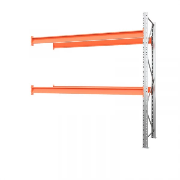 Секция приставная стеллажа металлического паллетного 2500х2700х1100 мм (85.1.5). Ярусы: пол+2