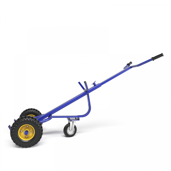 Тележка для перевозки и хранения металлических бочек КБ 2 г/п 220 кг колеса пневматические 250 мм HV Market