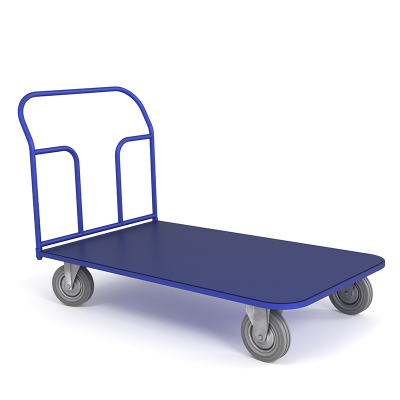 Тележка платформенная ТП 10 (800x1800) г/п 450 кг.160 серая резина