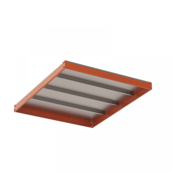 Ярус стеллажа Профи Т, металлический сплошной настил (1240Х1005 мм)