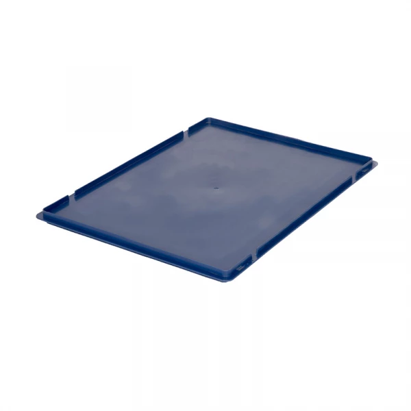 Крышка сплошная 600х400 мм для пластиковых контейнеров моделей 6415, 6429, 6147, 6280, синяя HV Market
