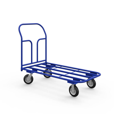 Тележка платформенная каркасная ТК 2 (600х900) г/п 300 кг.125 черная резина HV Market