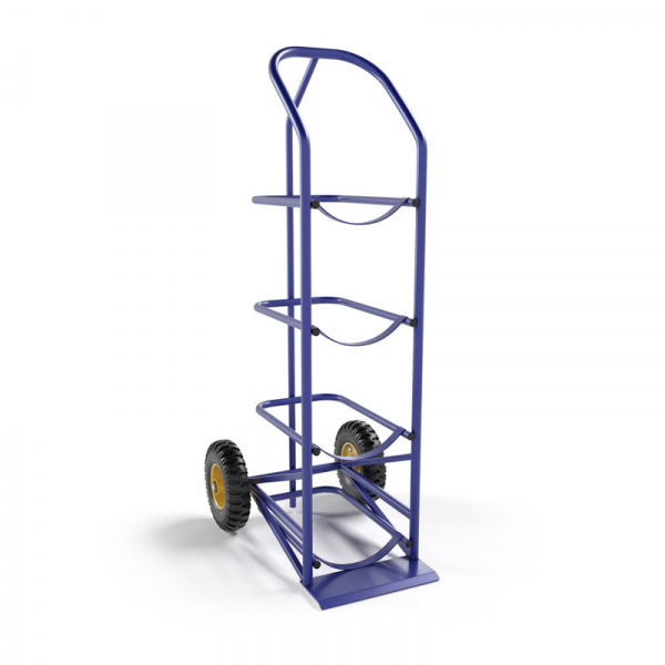 Тележка для перевозки 4-х баллонов с водой ВД 4 г/п 95 кг.колеса пневматические 250 мм. HV Market