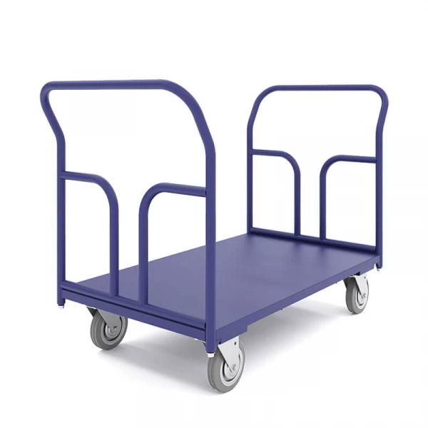 Тележка платформенная с двумя ручками ТПД 10 (800х1800) г/п500кг.200 серая резина