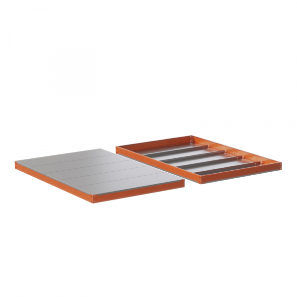 Ярус стеллажа Профи Т, металлический сплошной настил с усилением (1540х770 мм)