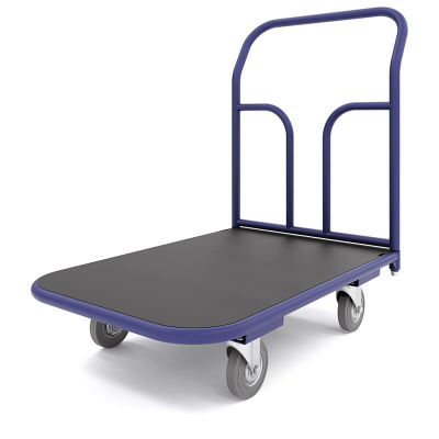 Тележка платформенная с резиновым покрытием ТПР 4 (600x1200) г/п 450 кг. 160 серая резина