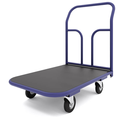 Тележка платформенная с резиновым покрытием ТПР 7 (800x1400) г/п 450 кг. 160 черная резина
