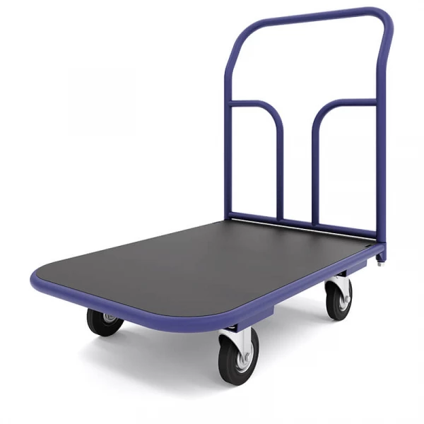 Тележка платформенная с резиновым покрытием ТПР 9 (500х1000) г/п 300 кг. 125 черная резина