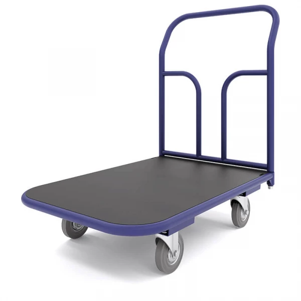 Тележка платформенная с резиновым покрытием ТПР 10 (800х1800) г/п 300 кг. 125 серая резина
