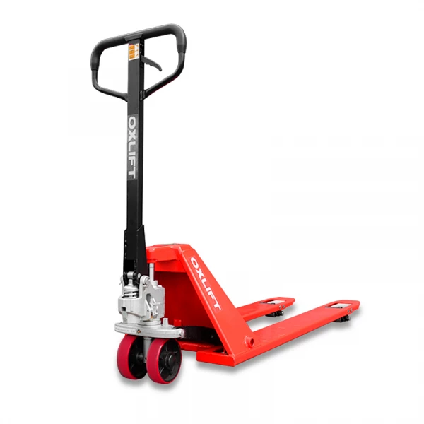 Ручная гидравлическая тележка низкопрофильная OXLIFT OX10-L35 35 мм 1000 кг