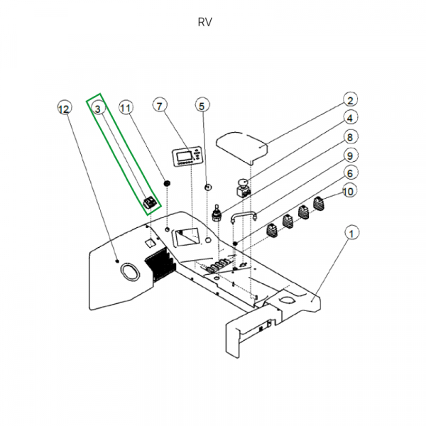 Переключатель стояночного тормоза для ричтрака RV (24V)